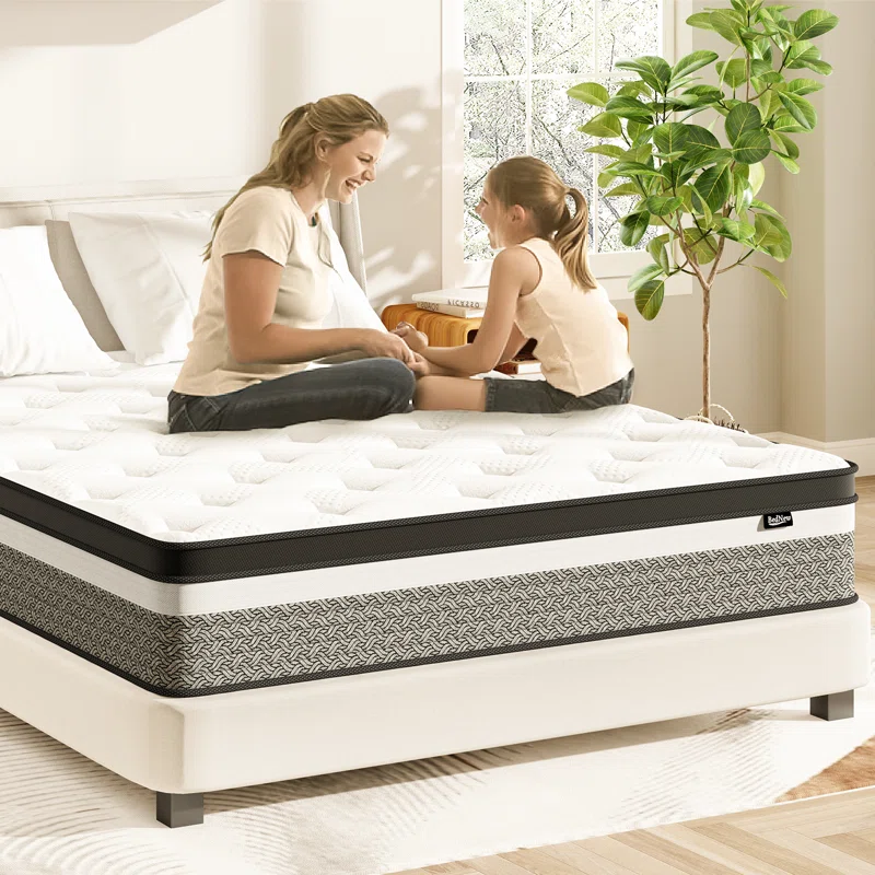 10-Inch Hybrid Mattress – Gel Memory Foam & Pocketed Coils for Ultimate Comfort | AmazPromo