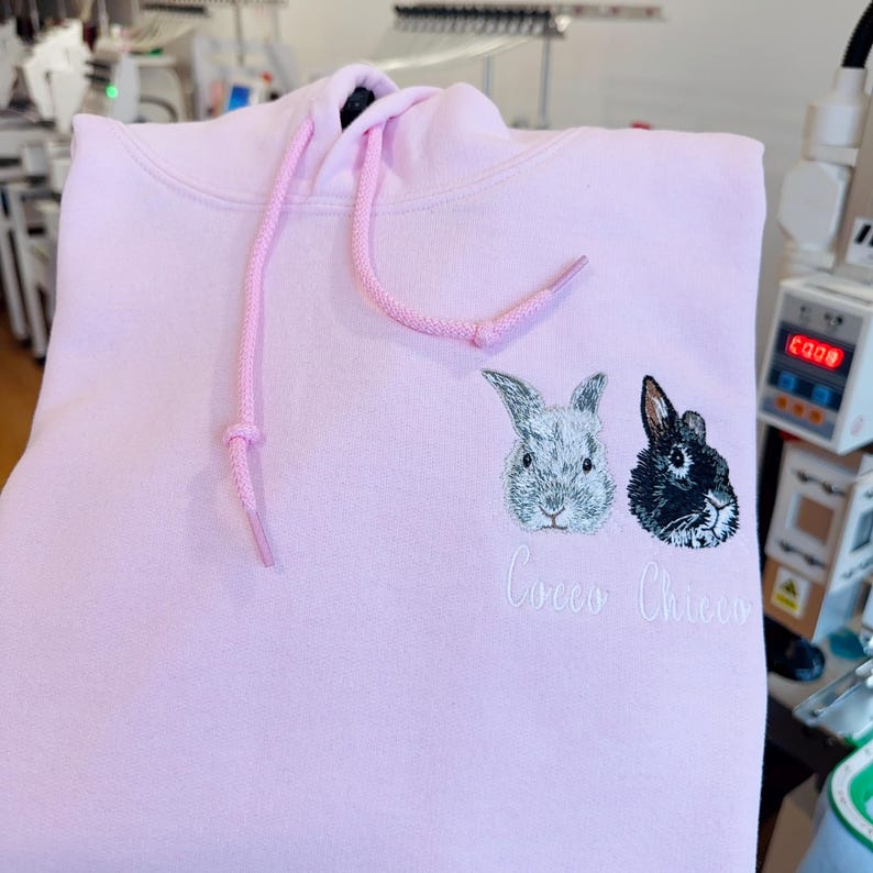 Custom Embroidered Pet Sweatshirt – Personalized Pet Hoodie with Name – Unique Pet Face Embroidery C extra image