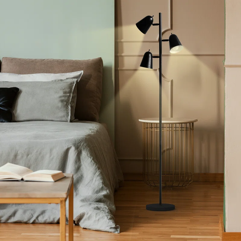 68" Tree Floor Lamp with 3 Adjustable LED Bulbs – Modern Industrial Standing Lamp extra image