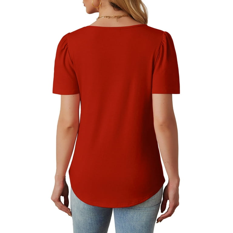 INSPIRE CHIC Women's Boat Neck Half Sleeves Midi Flared Office Dress – Elegant Pleated Tunic extra image