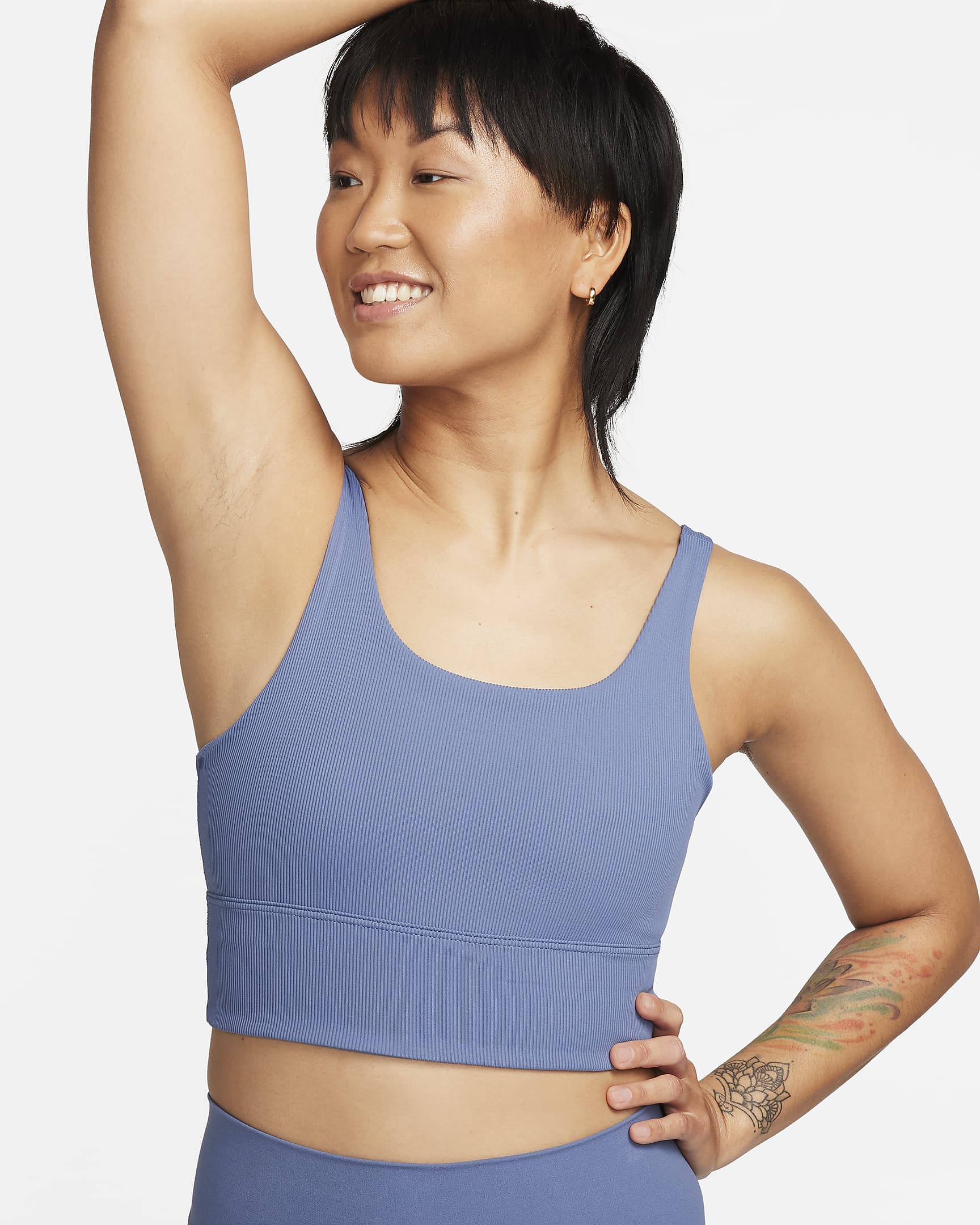 Nike Zenvy Rib Sports Bra – Light Support, InfinaSoft Fabric | AmazPromo