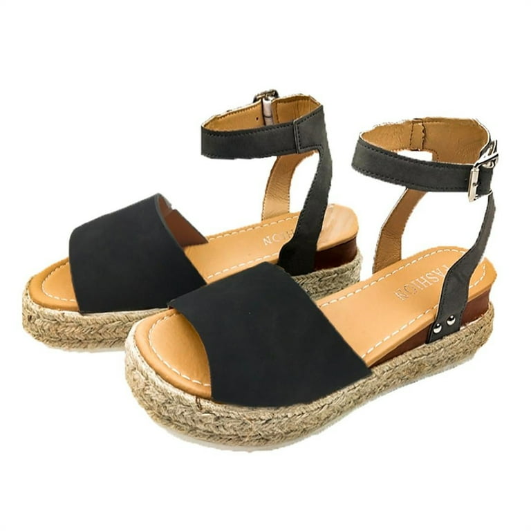 SHENGXINY Plus Size Women’s Wedge Sandals – Comfy High Heel Platform Shoes for Summer | AmazPromo