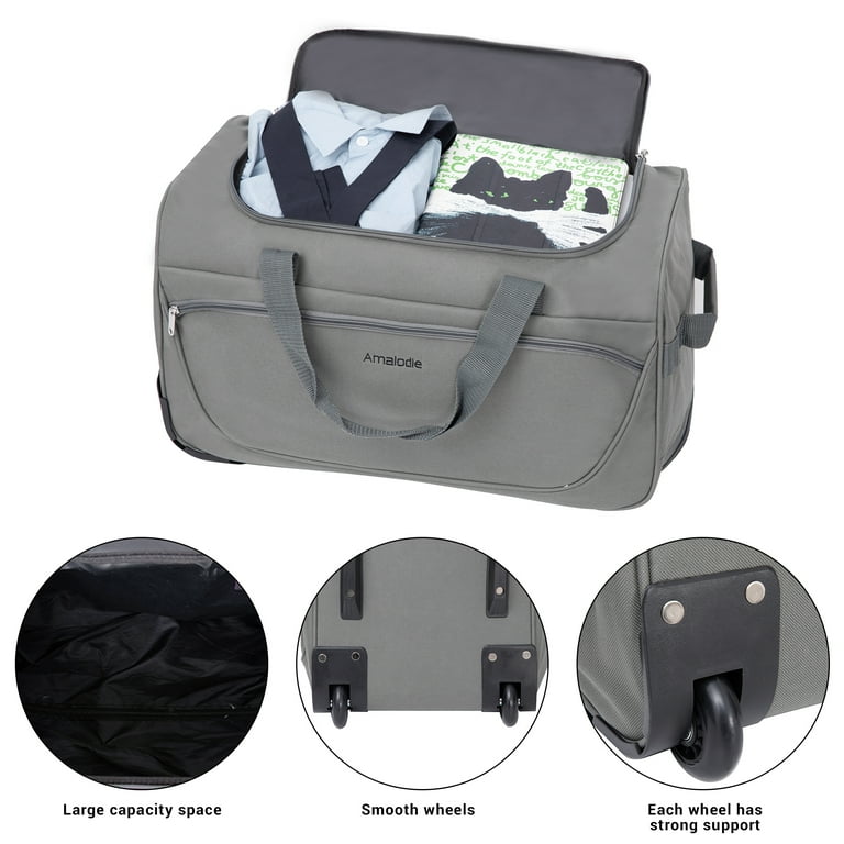 Amalodie 21" Collapsible Wheeled Duffel Bag – Lightweight, Durable Travel Luggage for Men & Women extra image