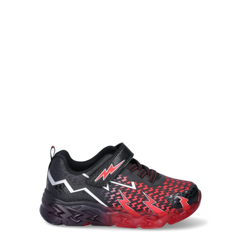 Athletic Works Boys' Light-Up Sneakers – LED Flashing Running Shoes with Hook & Loop Strap, Non-Slip extra image