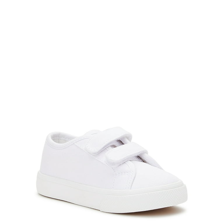 Toddler Girl Canvas Skate Sneakers – Slip-On Comfort with Adjustable Straps & Memory Foam | Stylish | AmazPromo