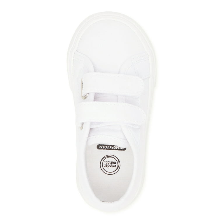 Toddler Girl Canvas Skate Sneakers – Slip-On Comfort with Adjustable Straps & Memory Foam | Stylish | AmazPromo