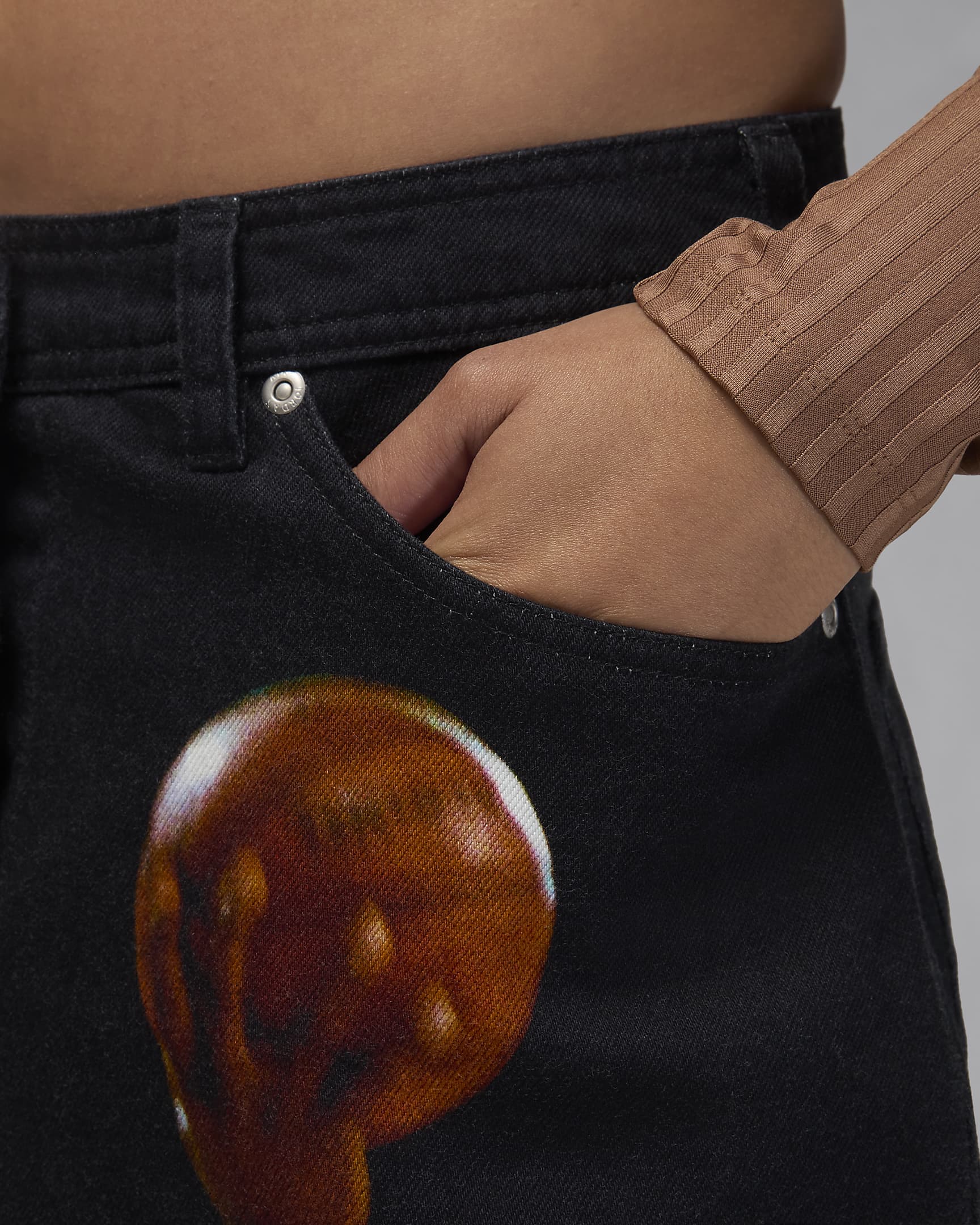 Air Jordan Women's Button-Front Maxi Skirt - High-Waisted Heavyweight Denim Skirt with Pockets & Ico | AmazPromo