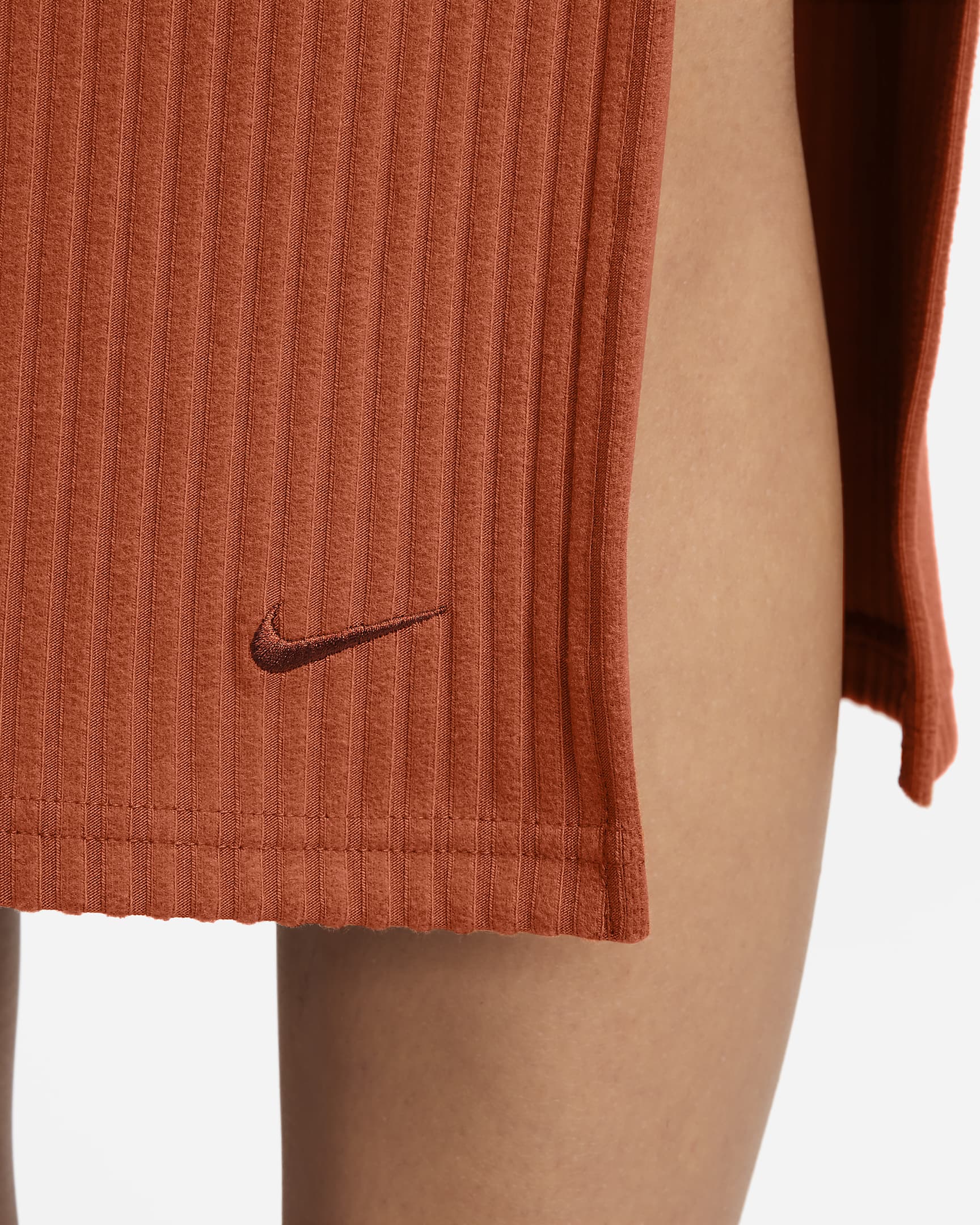 Nike Sportswear Chill Rib Skirt for Women - Soft Ribbed Knit Midi Skirt with Side Slit & Slim Fit - | AmazPromo