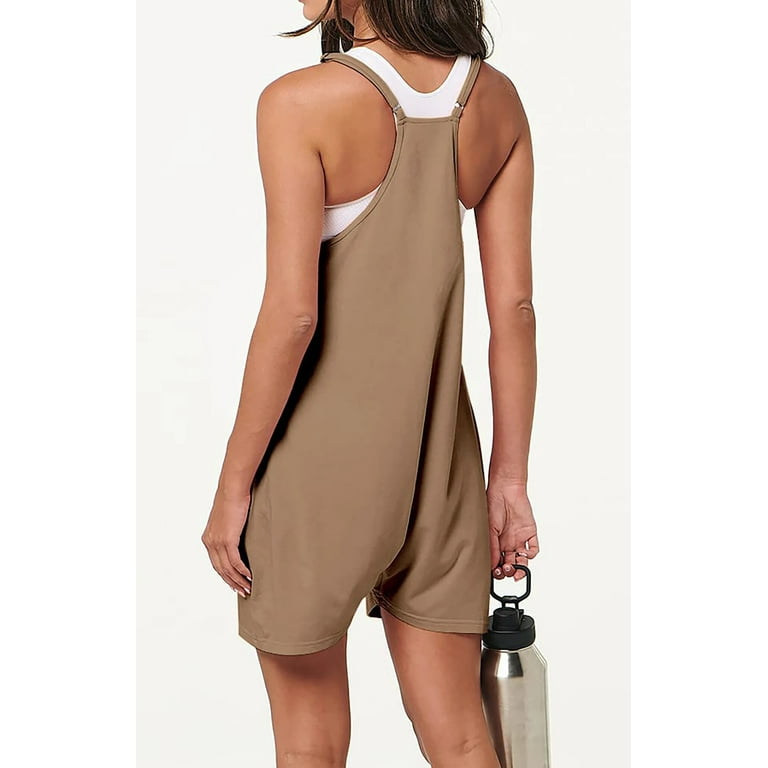 Fantaslook Women's Summer Jumpsuit – Casual Loose Fit Spaghetti Strap Romper with Pockets | extra image