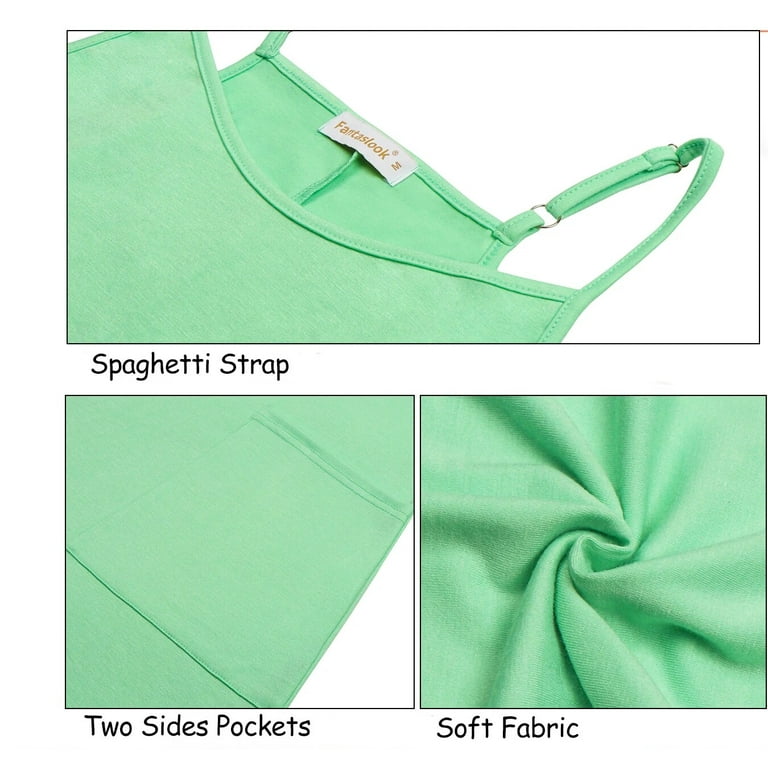 Fantaslook Women's Summer Jumpsuit – Loose Spaghetti Strap Romper with Pockets, Casual Sleeveless extra image