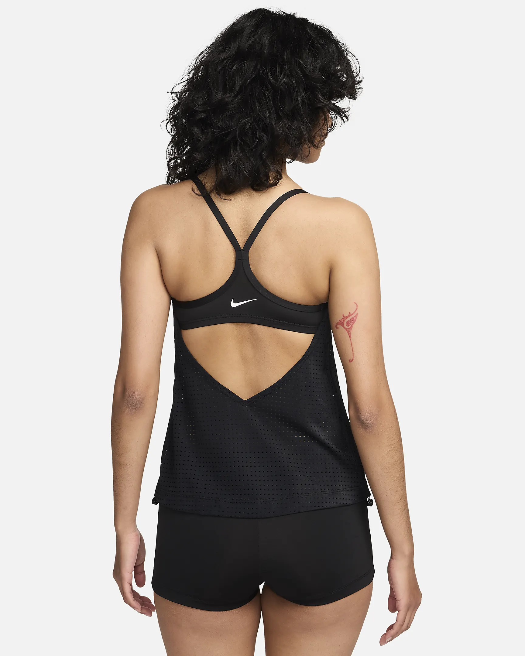 Nike Essential Layered Tankini Top: Medium Support, Adjustable Hem, Removable Cups   extra image