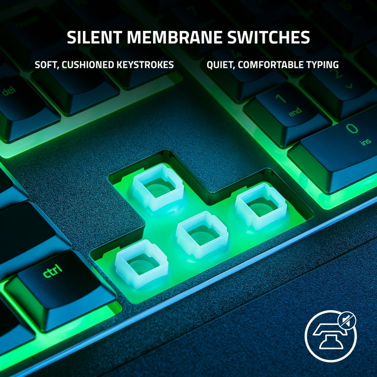 Razer Ornata V3 X RGB Gaming Keyboard – Low-Profile Silent Membrane Keys, Ergonomic Wrist Rest | AmazPromo