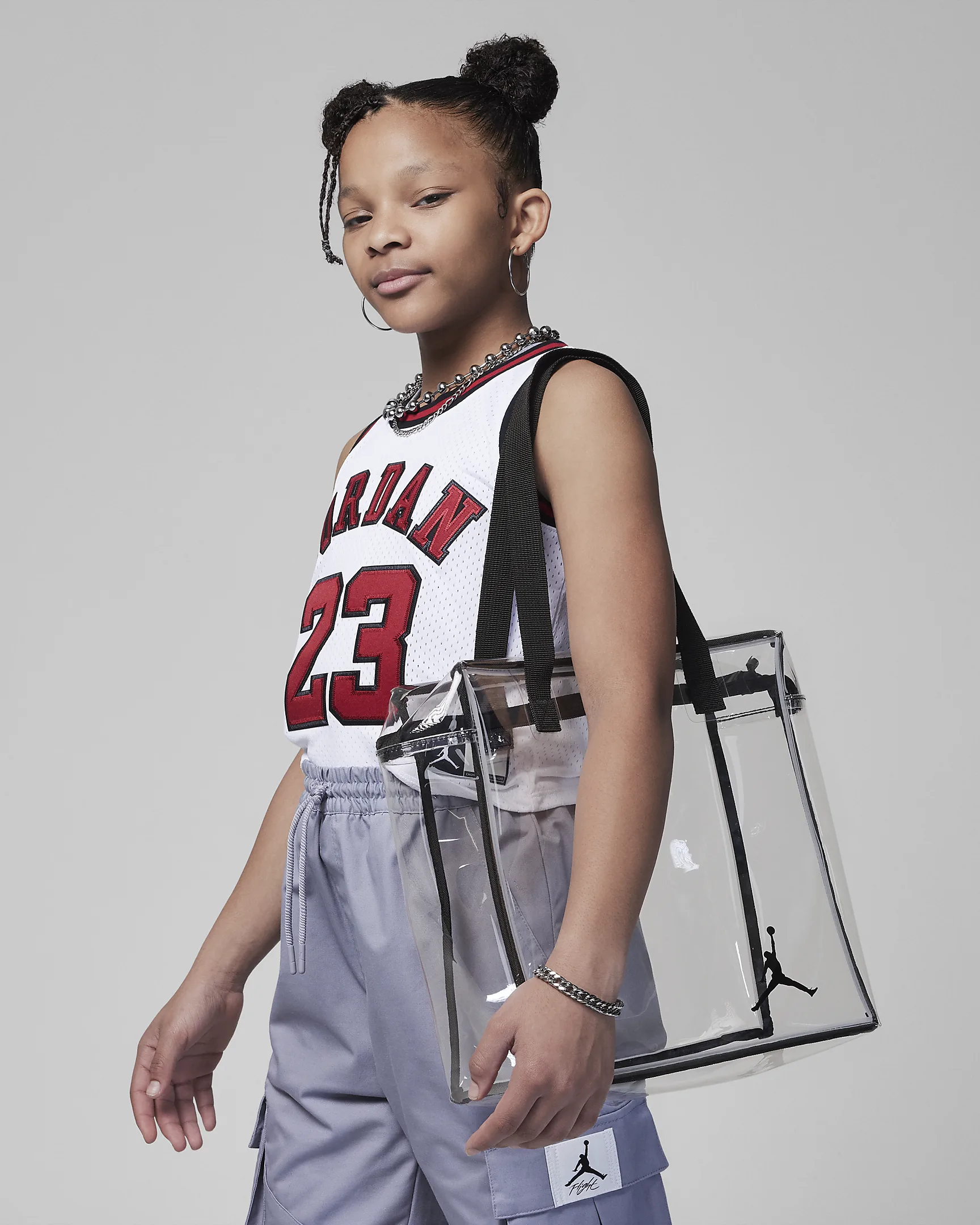 Jordan Stadium Transparent Bag – Durable, Water-Repellant with 2-Way Zipper & Comfy Handles | AmazPromo