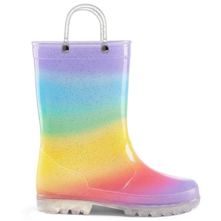 Bocca Toddler Girls' Gradient Rain Boots – Waterproof, Non-Slip, Lightweight & Durable | AmazPromo