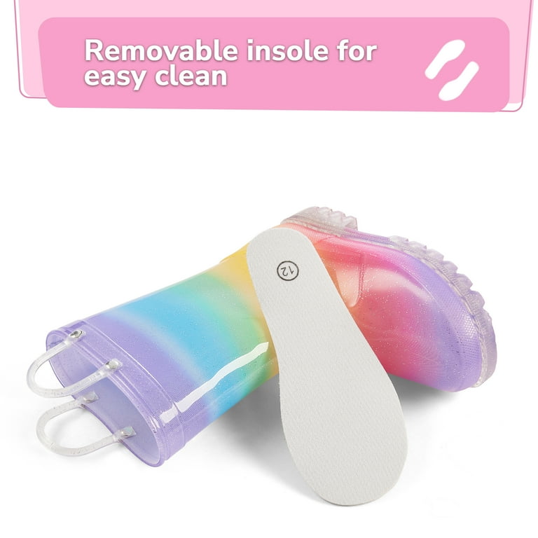 Bocca Toddler Girls' Gradient Rain Boots – Waterproof, Non-Slip, Lightweight & Durable extra image