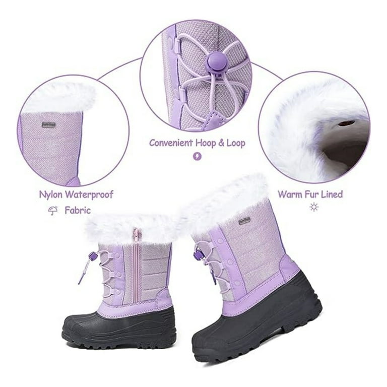 Kushyshoo Kids Snow Boots – Waterproof, Warm, Anti-Slip Winter Boots for Girls & Boys – Toddler/Litt extra image