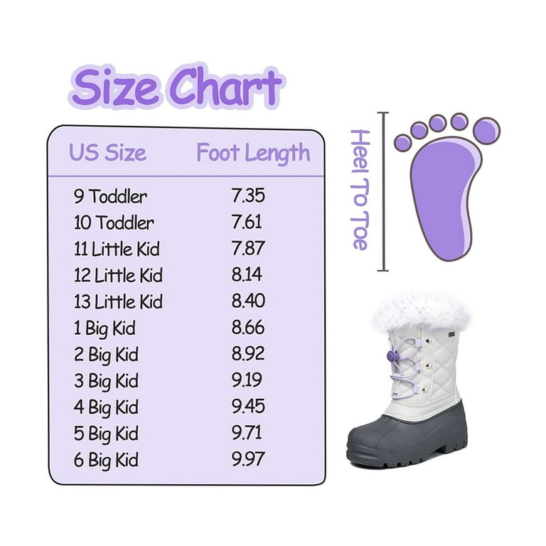 Kushyshoo Kids' Waterproof Snow Boots – Insulated Winter Boots for Boys & Girls, Warm Fleece-Lined, | AmazPromo