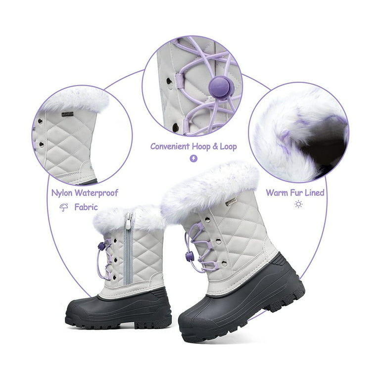 Kushyshoo Kids' Waterproof Snow Boots – Insulated Winter Boots for Boys & Girls, Warm Fleece-Lined, extra image
