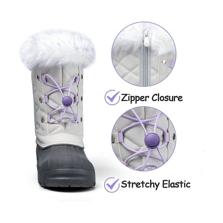 Kushyshoo Kids' Waterproof Snow Boots – Insulated Winter Boots for Boys & Girls, Warm Fleece-Lined, extra image