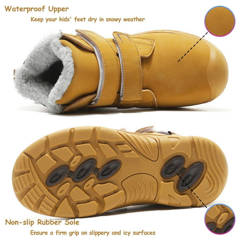 Stepedia Kids Waterproof Snow Boots - Insulated Winter Boots with Faux Fur, Non-Slip & Warm Shoes | AmazPromo