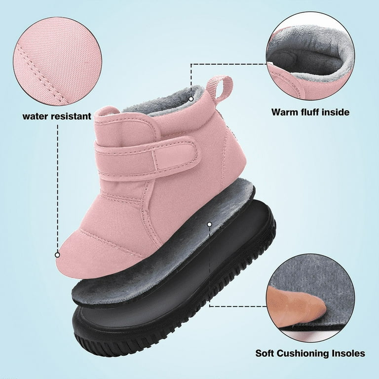 Stepedia Toddler Snow Boots Boys Girls – Waterproof Winter Boots with Faux Fur Lining, Warm | AmazPromo
