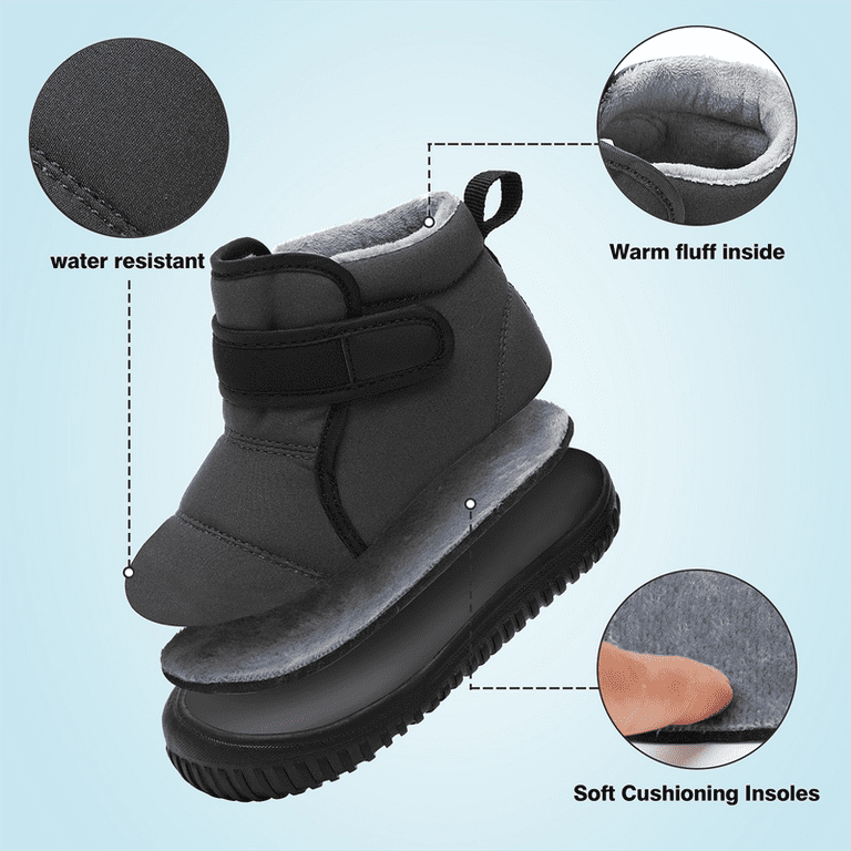 Stepedia Kids Snow Boots – Waterproof Faux Fur Winter Boots for Toddler Boys & Girls, Warm Insulated | AmazPromo