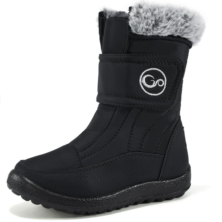 Ecetana Kids Waterproof Snow Boots – Warm Faux Fur Lined Winter Shoes, Non-Slip Outdoor Boots | AmazPromo