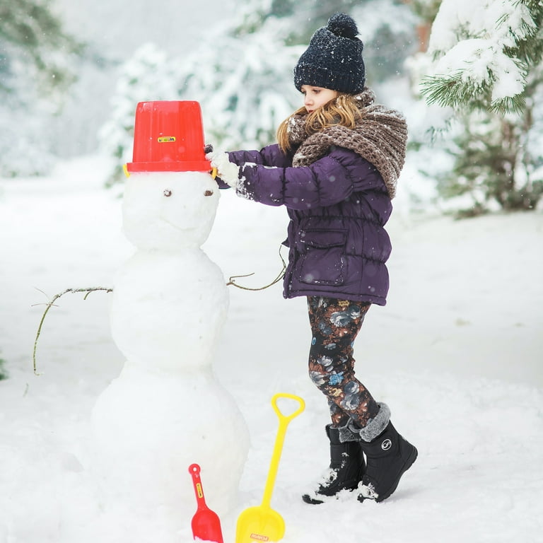 Ecetana Kids Waterproof Snow Boots – Warm Faux Fur Lined Winter Shoes, Non-Slip Outdoor Boots | AmazPromo