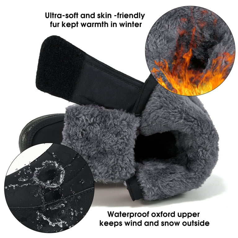 Ecetana Kids Waterproof Snow Boots – Warm Faux Fur Lined Winter Shoes, Non-Slip Outdoor Boots | AmazPromo