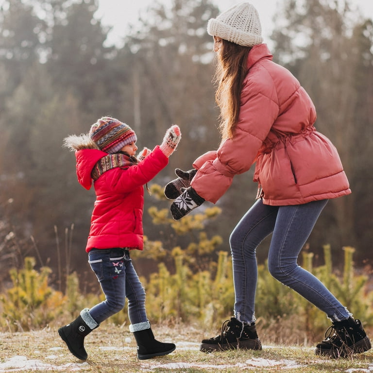 Ecetana Kids Waterproof Snow Boots – Warm Faux Fur Lined Winter Shoes, Non-Slip Outdoor Boots extra image