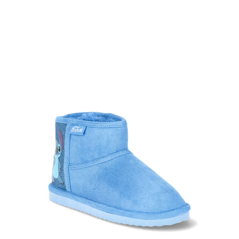 Disney Stitch & Angel Faux Fur Lined Boots for Girls | Cozy Microfiber Ankle Boots for Winter Fun | AmazPromo