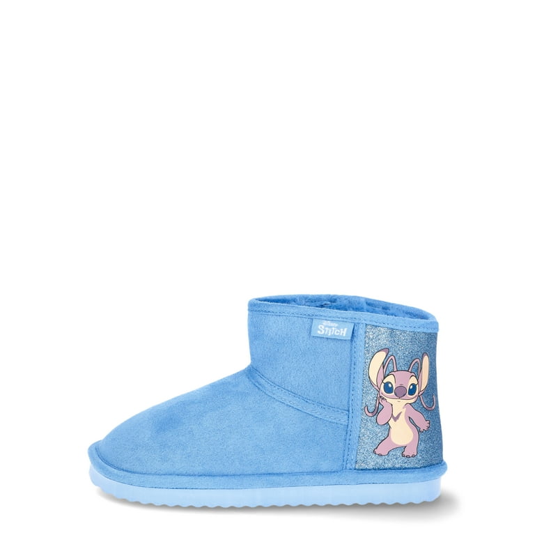 Disney Stitch & Angel Faux Fur Lined Boots for Girls | Cozy Microfiber Ankle Boots for Winter Fun | AmazPromo