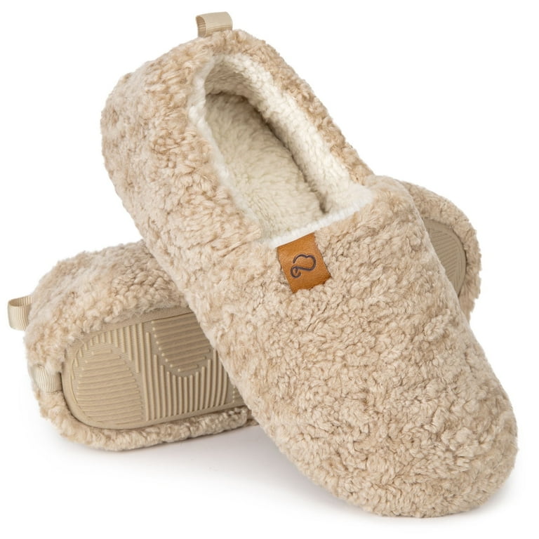 DualTop Women's Memory Foam House Slippers – Ultra Soft Fuzzy Loafers with Warm Polar Fleece Lining | AmazPromo