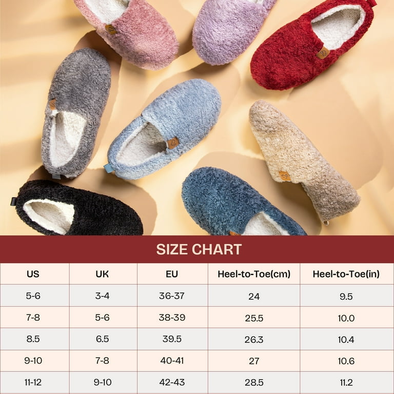 DualTop Women's Memory Foam House Slippers – Ultra Soft Fuzzy Loafers with Warm Polar Fleece Lining | AmazPromo