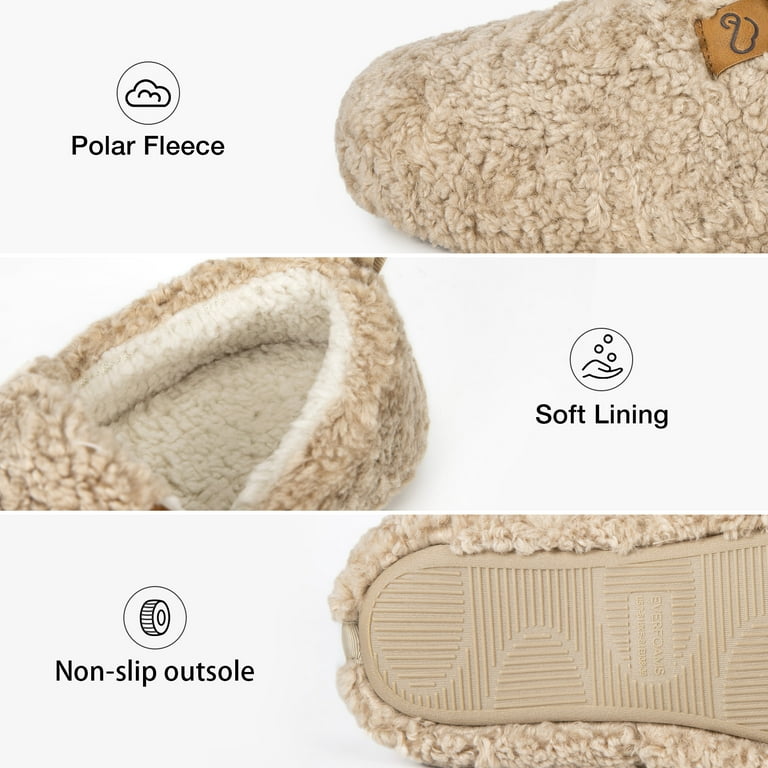 DualTop Women's Memory Foam House Slippers – Ultra Soft Fuzzy Loafers with Warm Polar Fleece Lining extra image