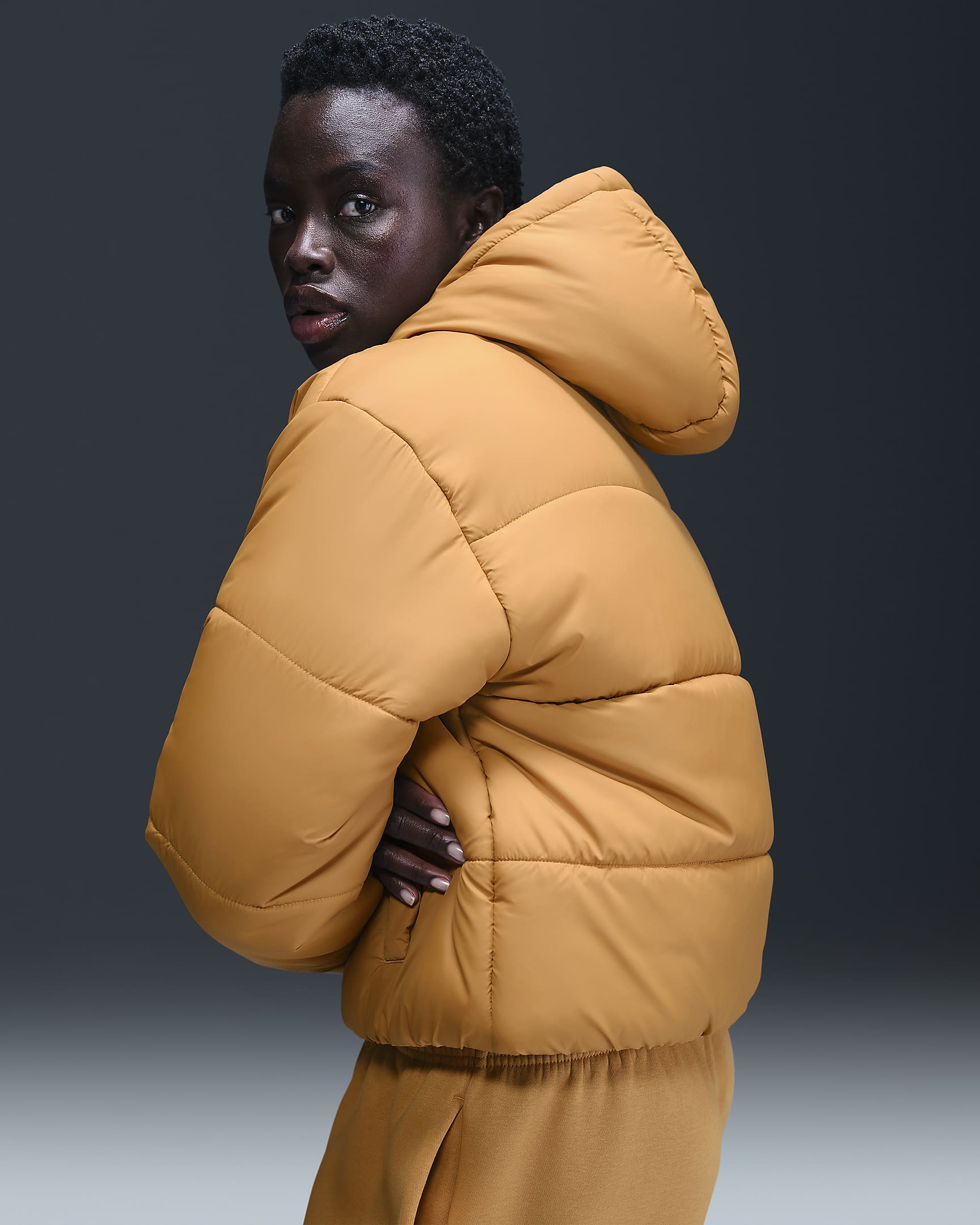 Nike Sportswear Classic Puffer Jacket for Men - Therma-FIT Insulated Water-Repellent Winter Coat wit extra image