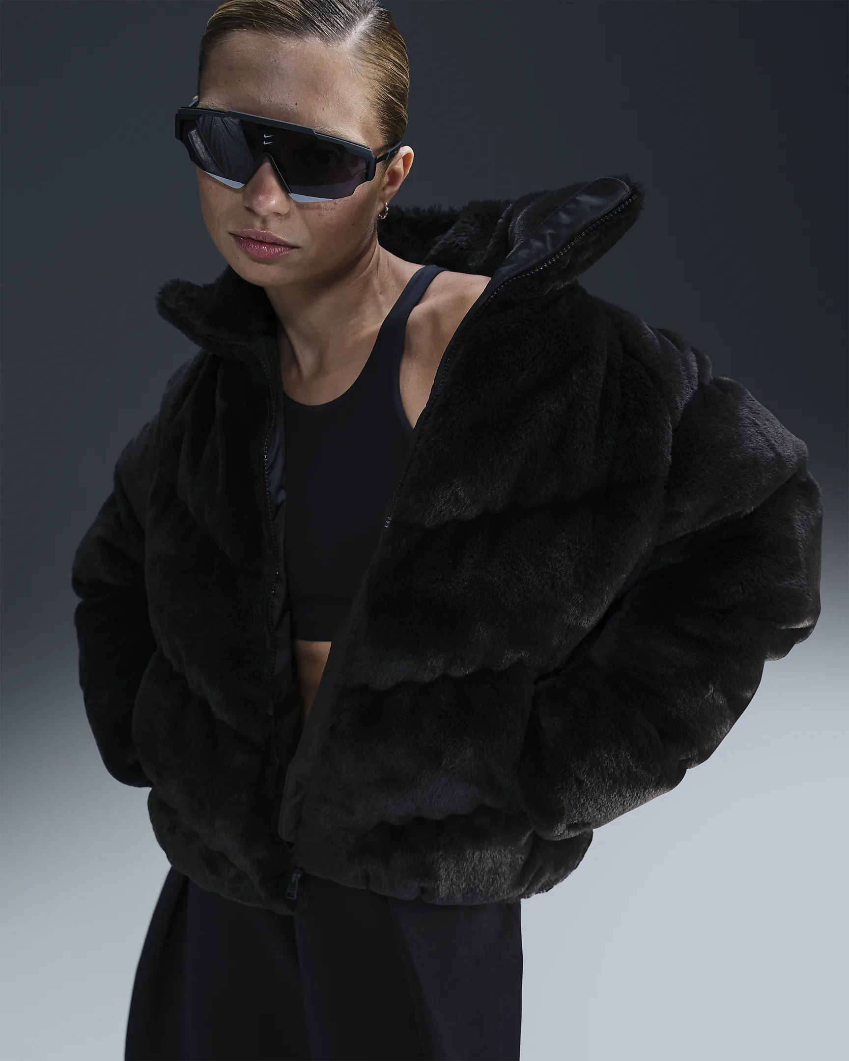 Nike Sportswear Windpuffer Faux-Fur Jacket – Sustainable, Warm & Cozy Puffer for Winter | AmazPromo