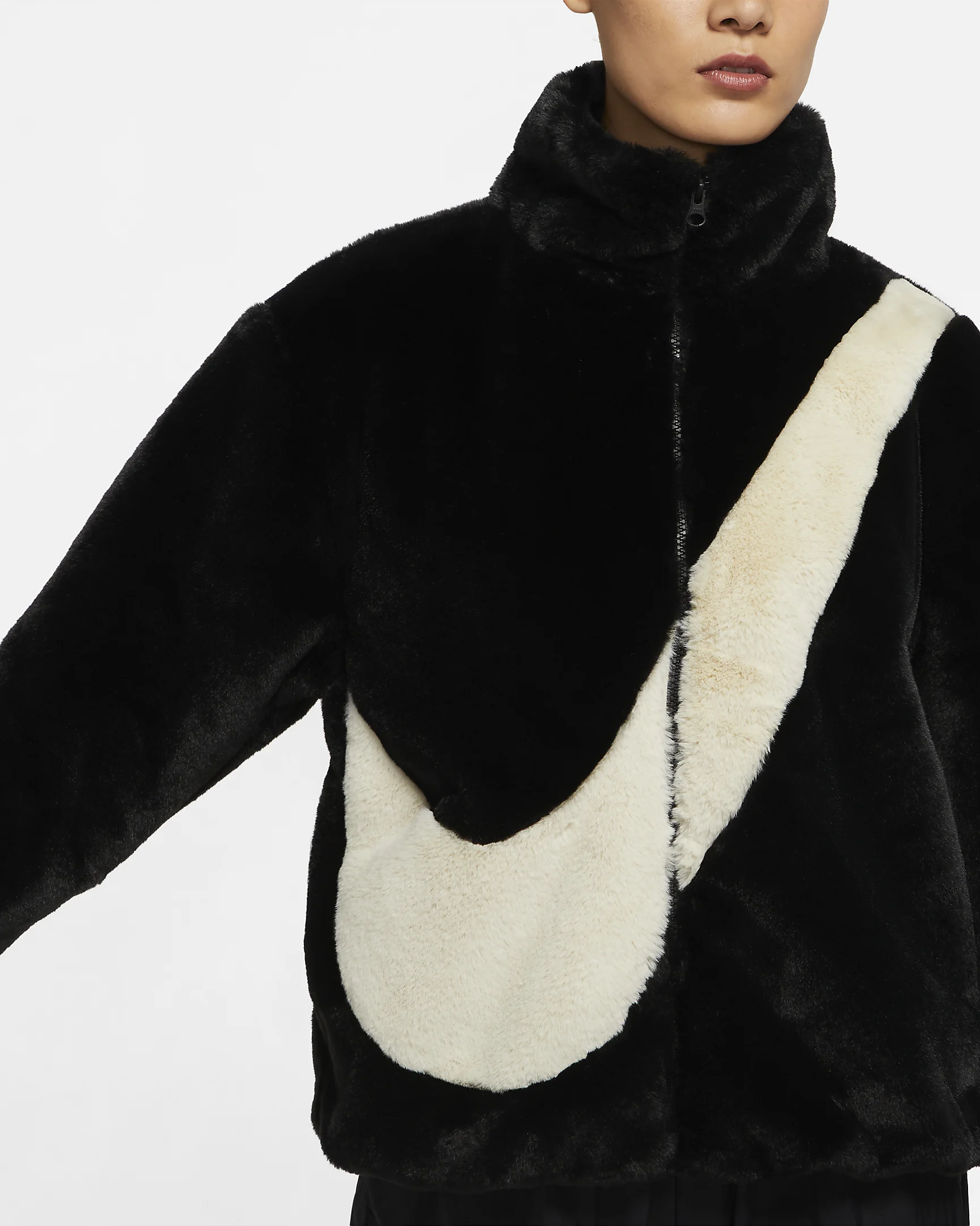 Nike Sportswear Faux Fur Oversized Jacket – Bold Style, Luxe Comfort & Secure Fit | AmazPromo