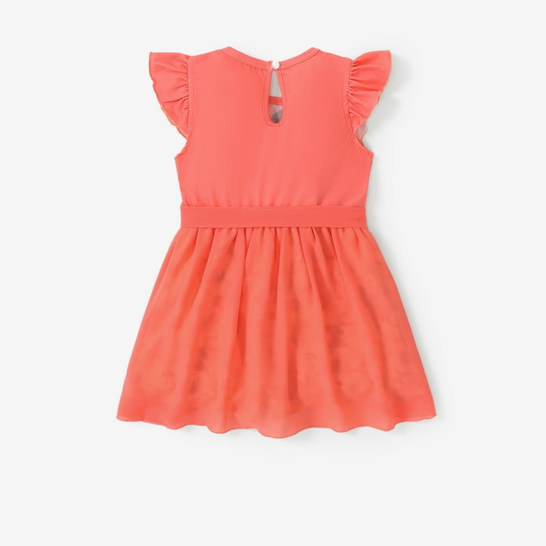 Disney Princess Girls Romper Dress – Moana Summer Outfit with Tulle Skirt, Ruffled Sleeves & Magical extra image