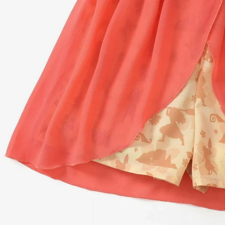 Disney Princess Girls Romper Dress – Moana Summer Outfit with Tulle Skirt, Ruffled Sleeves & Magical extra image