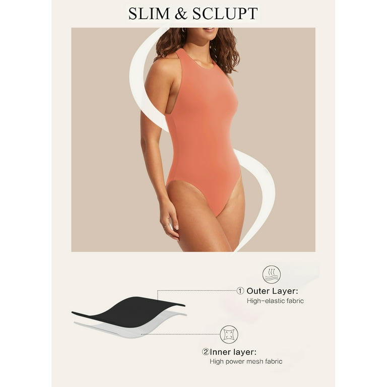 DOKOTOO Women's Tummy Control One-Piece Swimsuit – Slimming Monokini Bathing Suit with Removable extra image