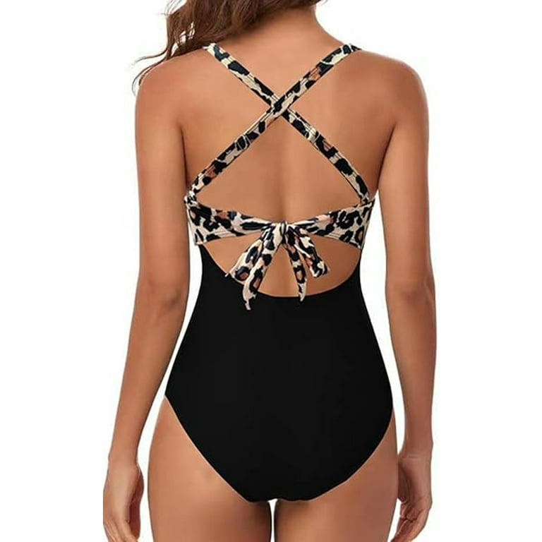 SOMER Women's One-Piece Swimsuit Tummy Control Cutout Bathing Suit – High Waisted Wrap Tie Back Mono | AmazPromo
