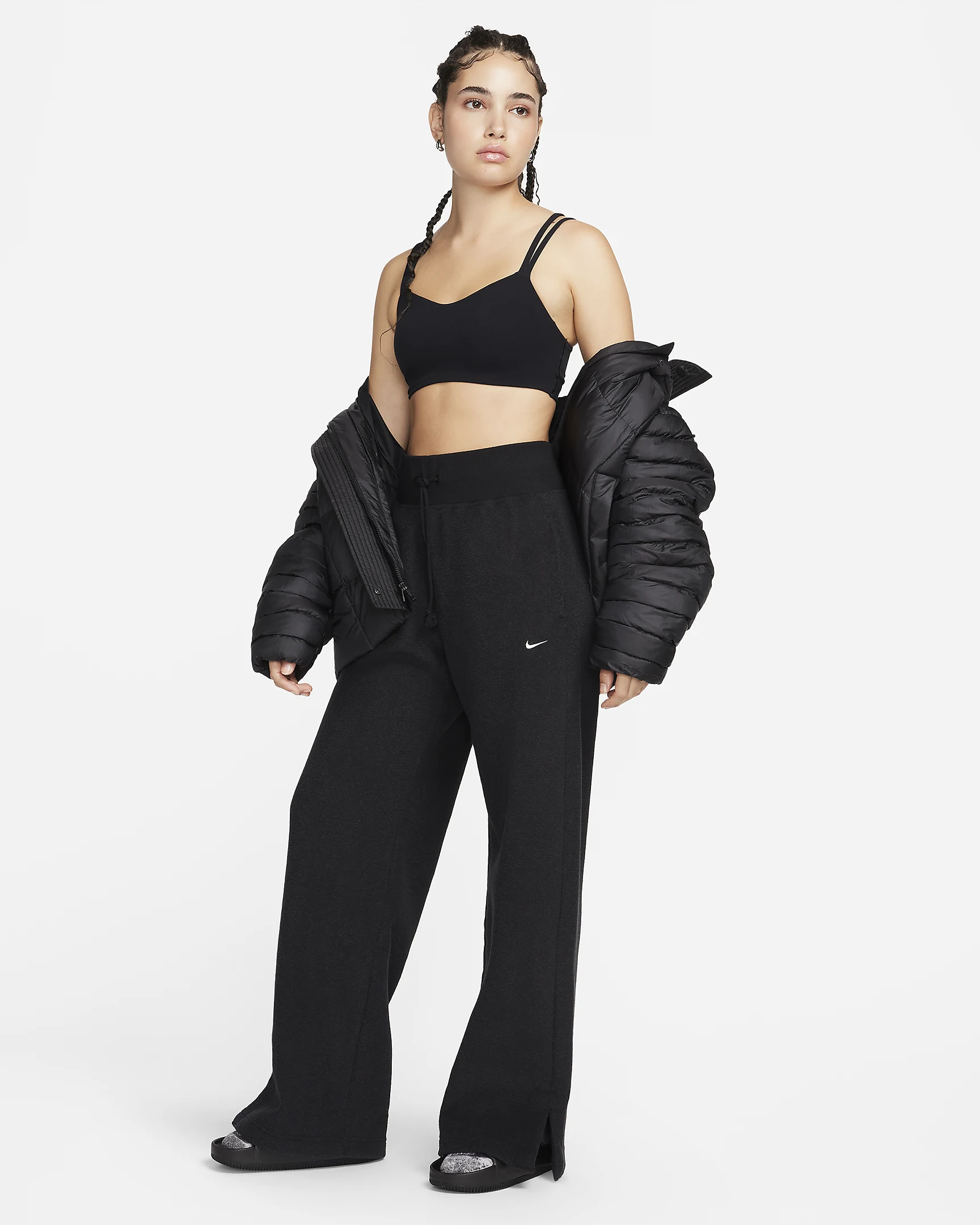 Nike Sportswear Phoenix Plush High-Waisted Pants – Luxe Textured Fleece – Now $59.97 | AmazPromo