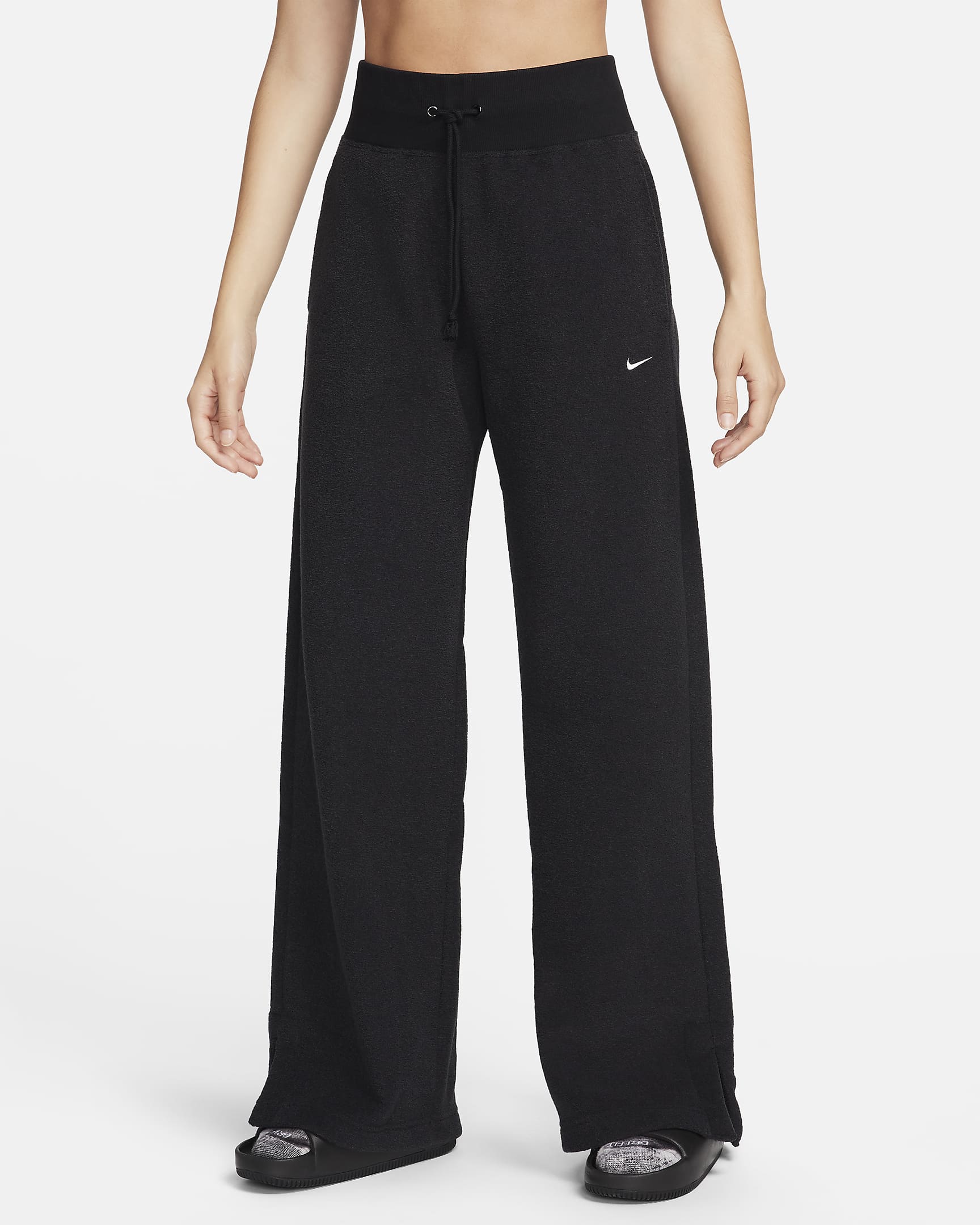 Nike Sportswear Phoenix Plush High-Waisted Pants – Luxe Textured Fleece – Now $59.97 | AmazPromo