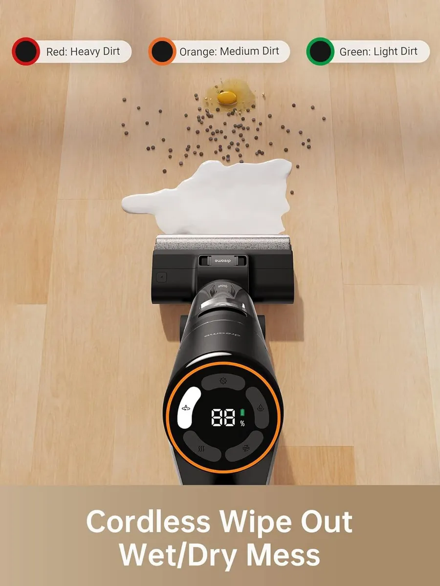 Dreame H12 Pro Wet Dry Vacuum Cleaner | Smart Cordless Mop for Hard Floors | Dual-Edge Cleaning extra image