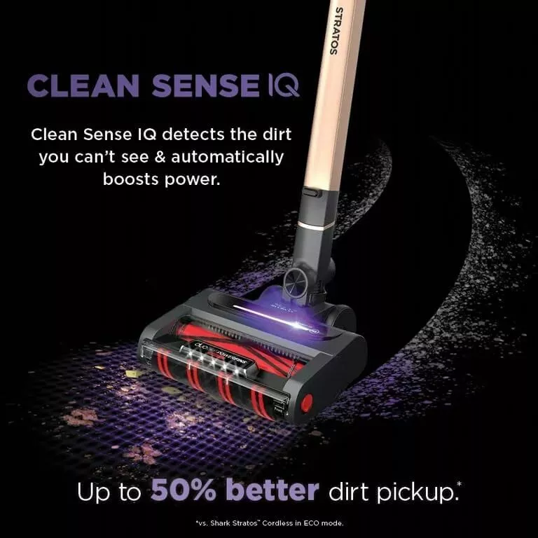 Shark Stratos IZ840H Cordless Vacuum Cleaner – Ultra-Powerful Stick Vac with Clean Sense IQ, 50-Min | AmazPromo