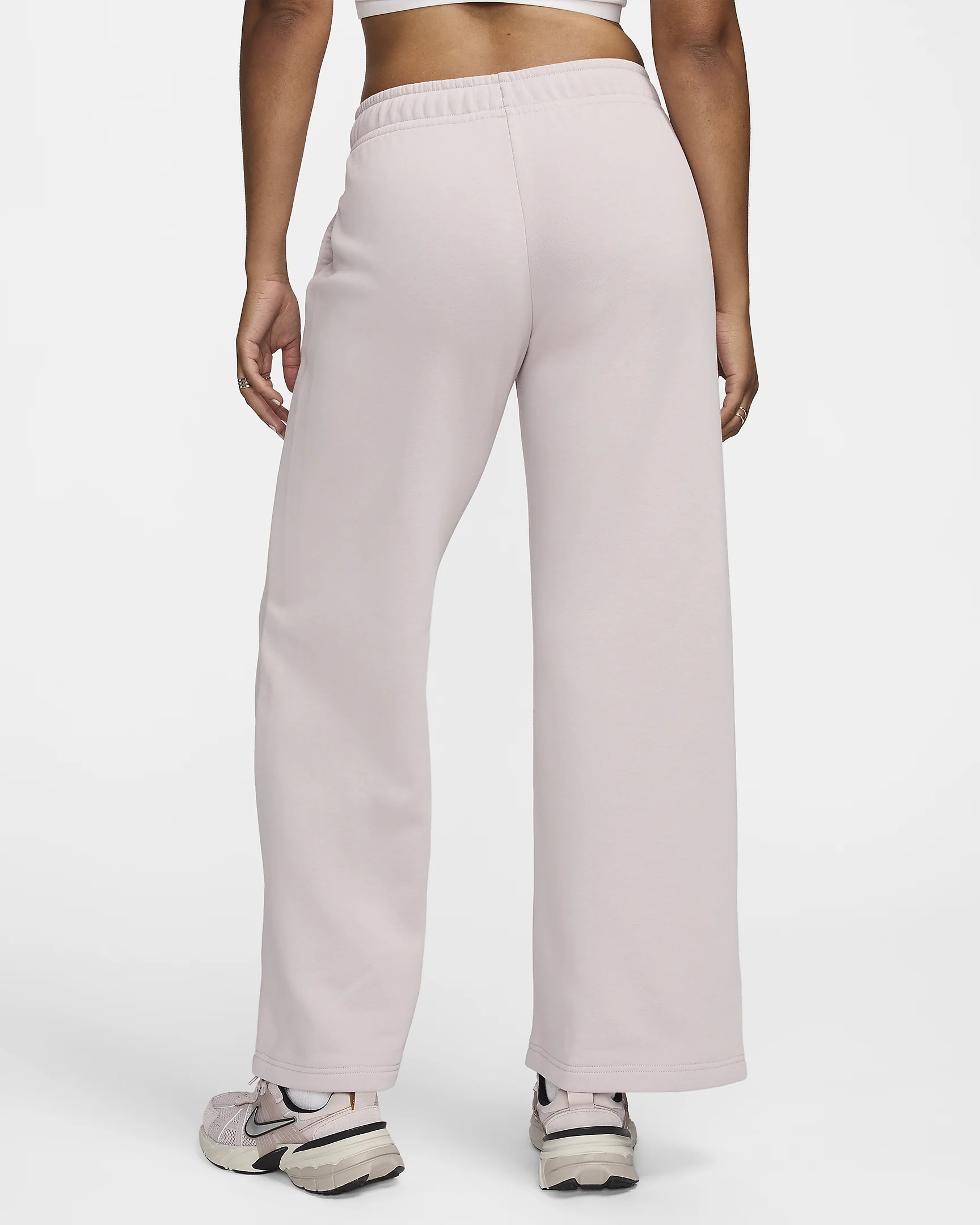 Nike Sportswear Club Fleece Women’s Wide-Leg Sweatpants – Extra-Long, Soft & Cozy – Platinum Violet/ | AmazPromo