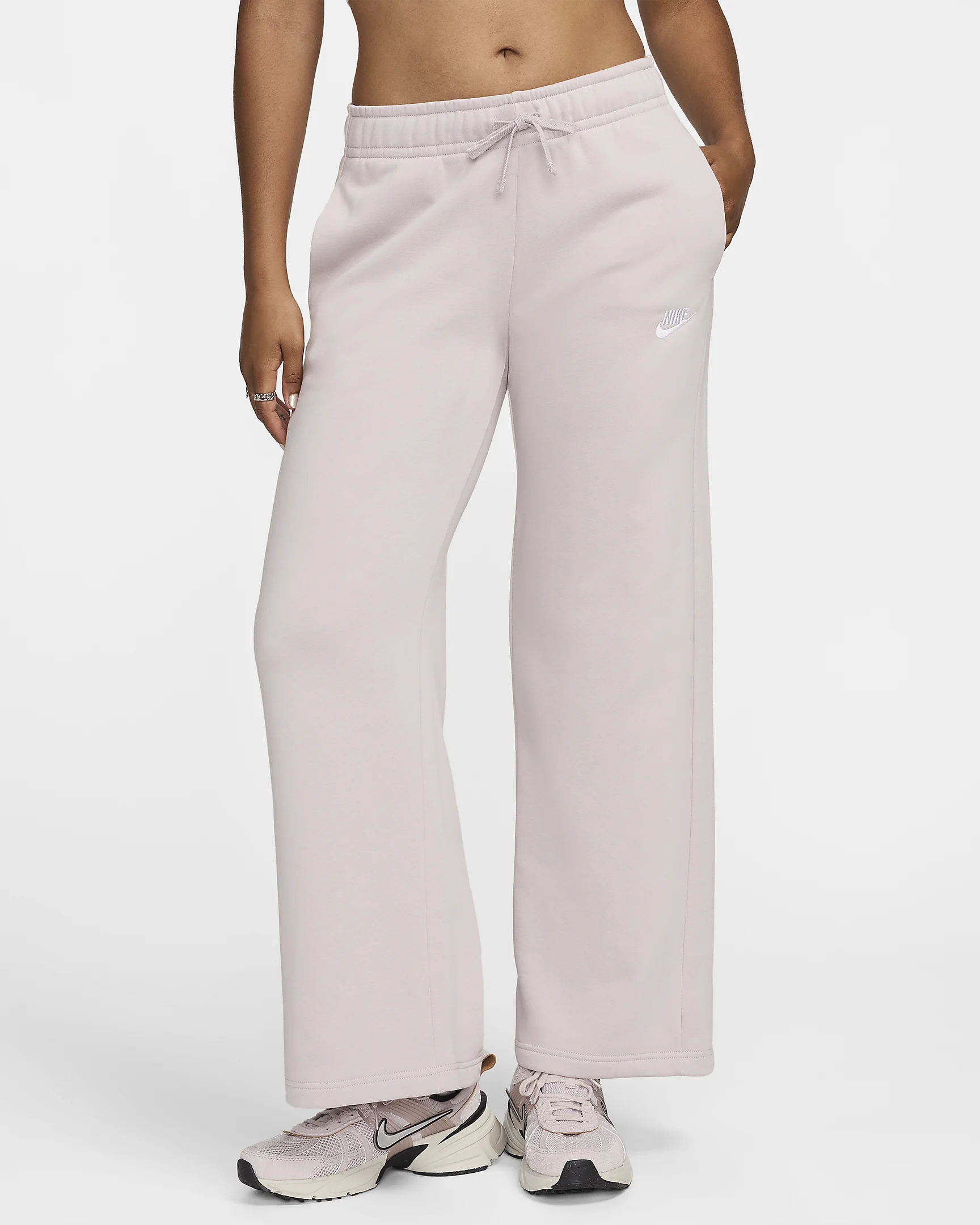 Nike Sportswear Club Fleece Women’s Wide-Leg Sweatpants – Extra-Long, Soft & Cozy – Platinum Violet/ extra image