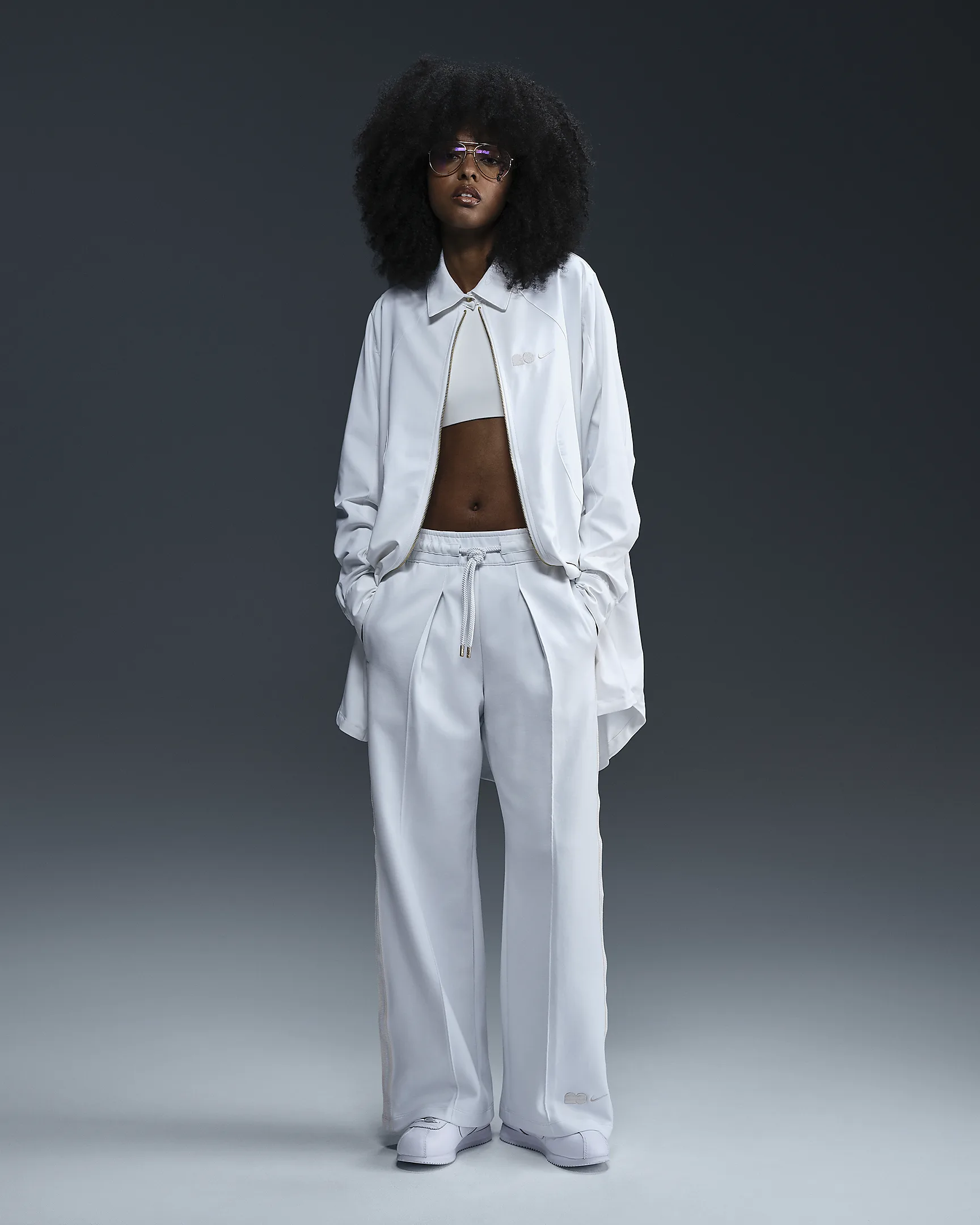 Nike Naomi Osaka Oversized Dress – Sporty & Stylish with Gold Zipper – Summit White | AmazPromo