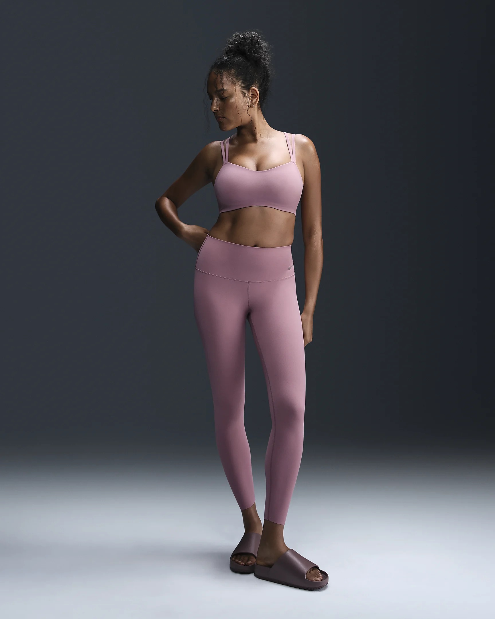 Nike Zenvy Women's High-Rise 7/8 Leggings – InfinaSoft, Dri-FIT, Squat-Proof – Plum Dust | AmazPromo